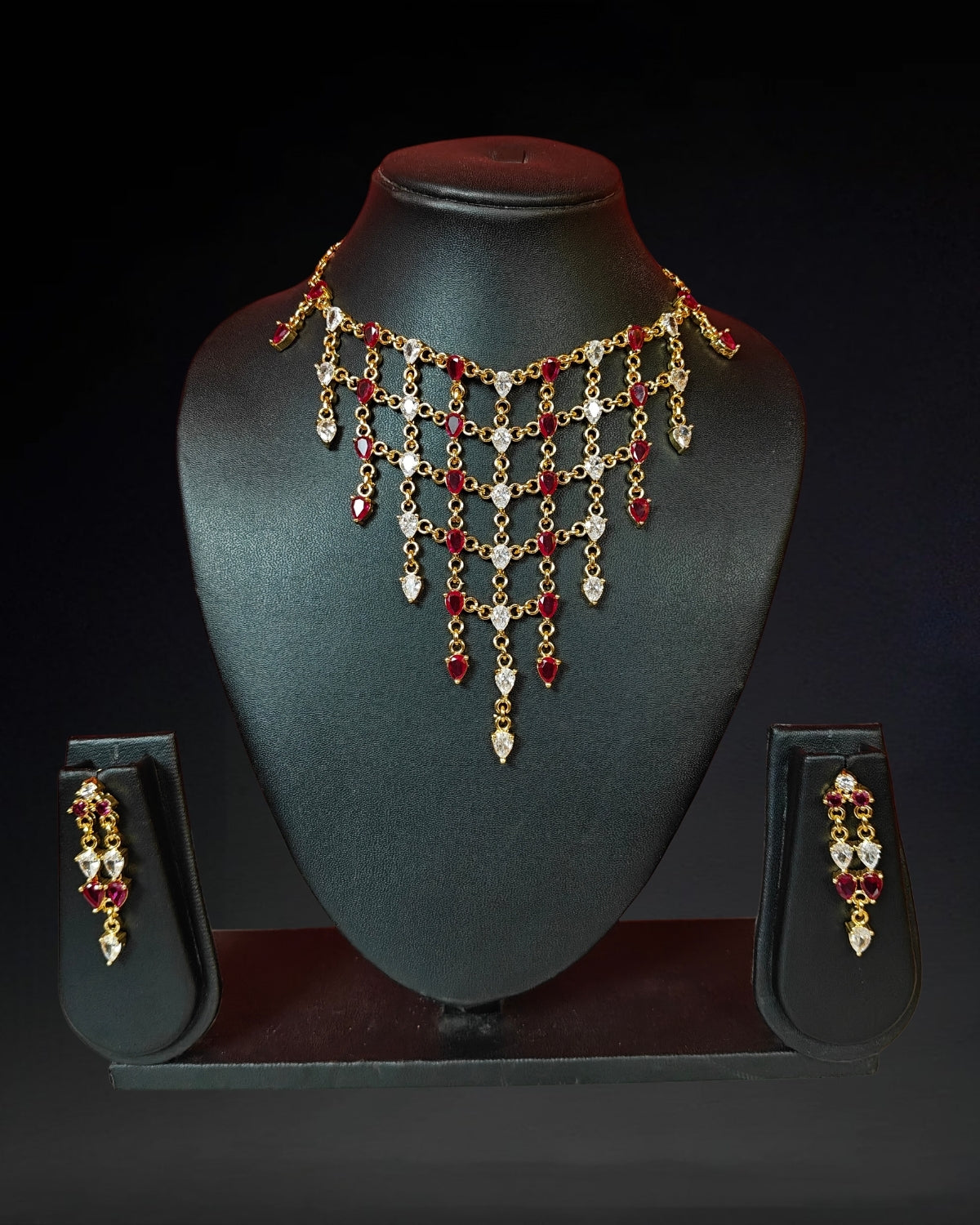 Layered stone jewellery set