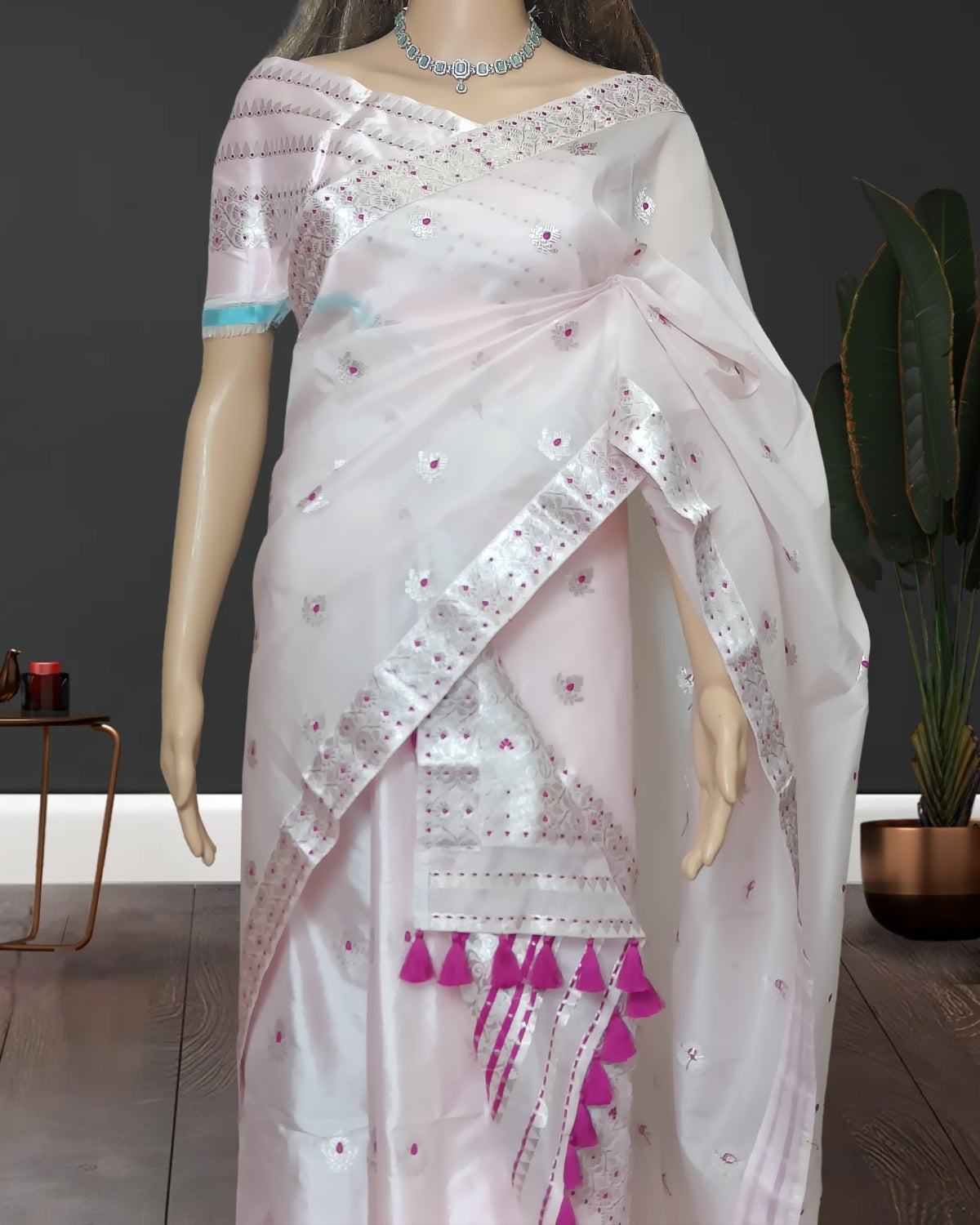 Raw mulberry silk mekhela sador