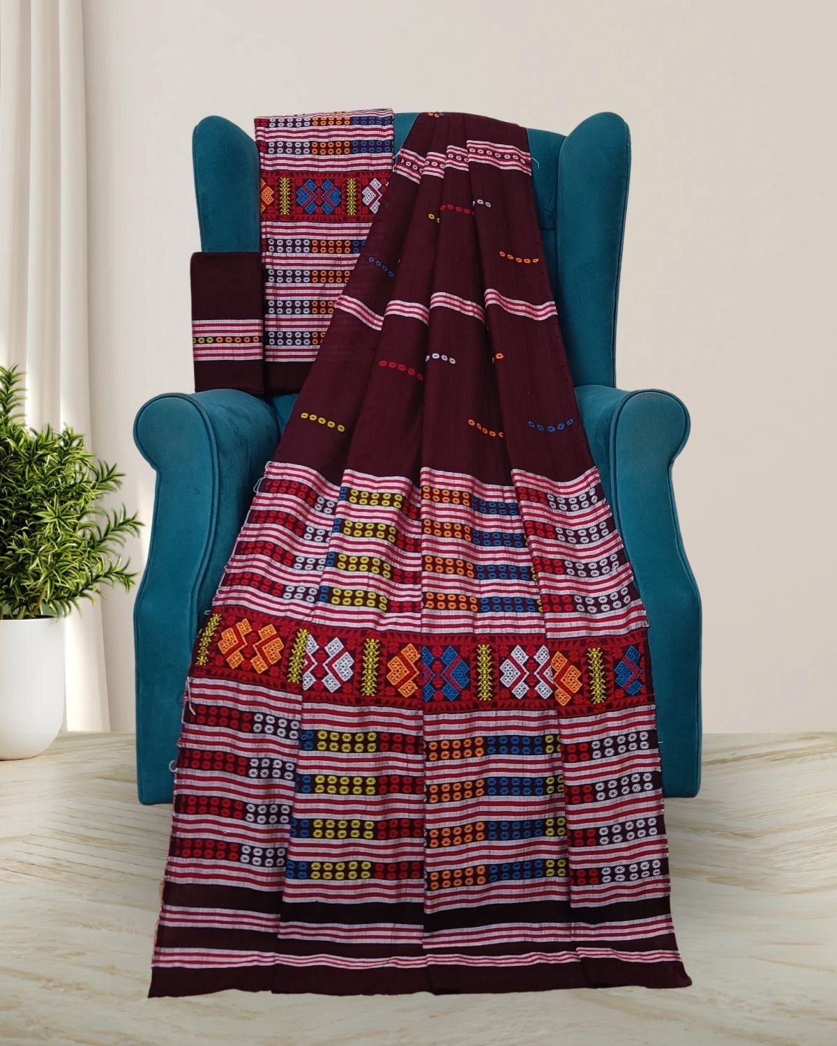 Ribi design Mising mekhela sador