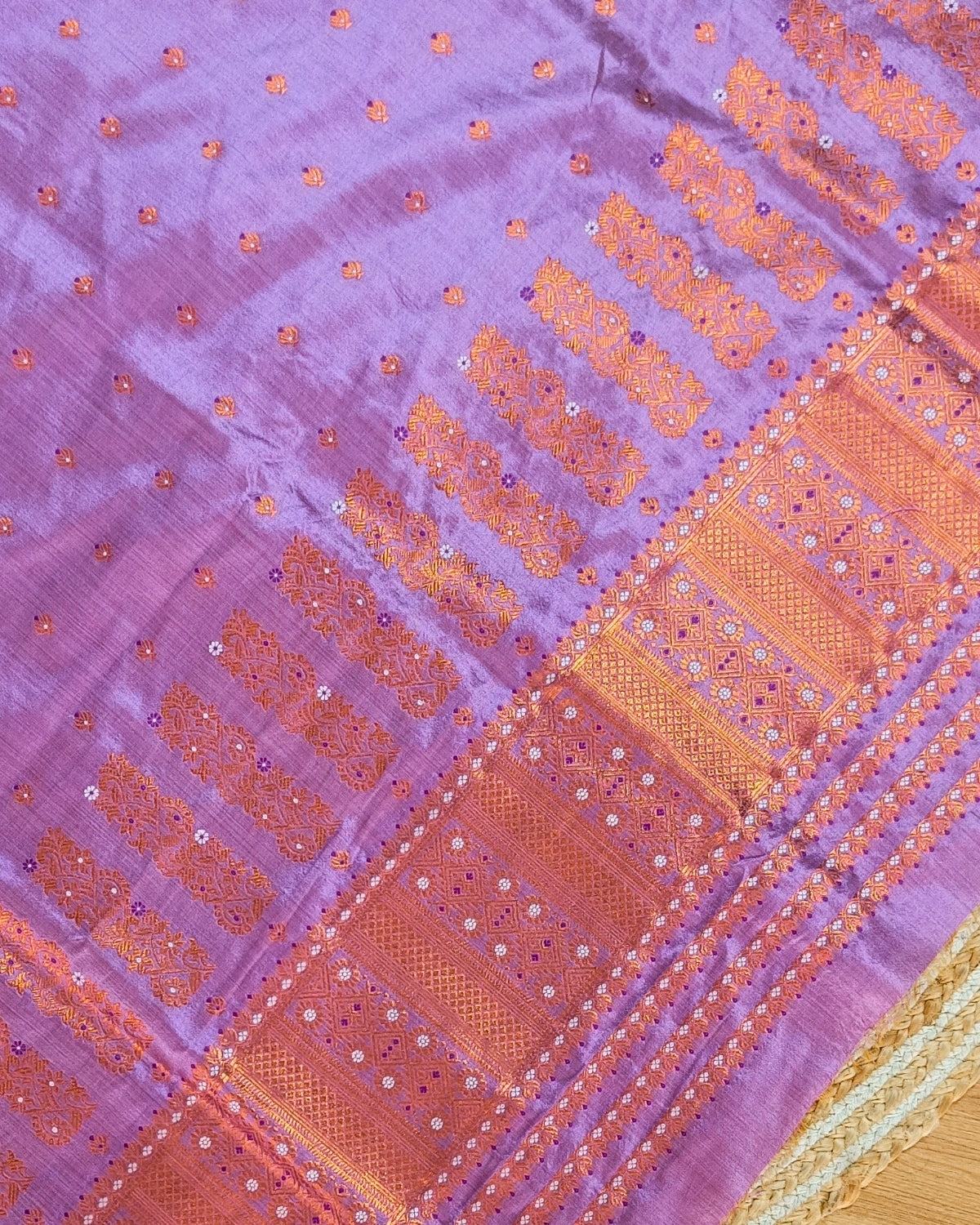 Raw silk mekhela sador