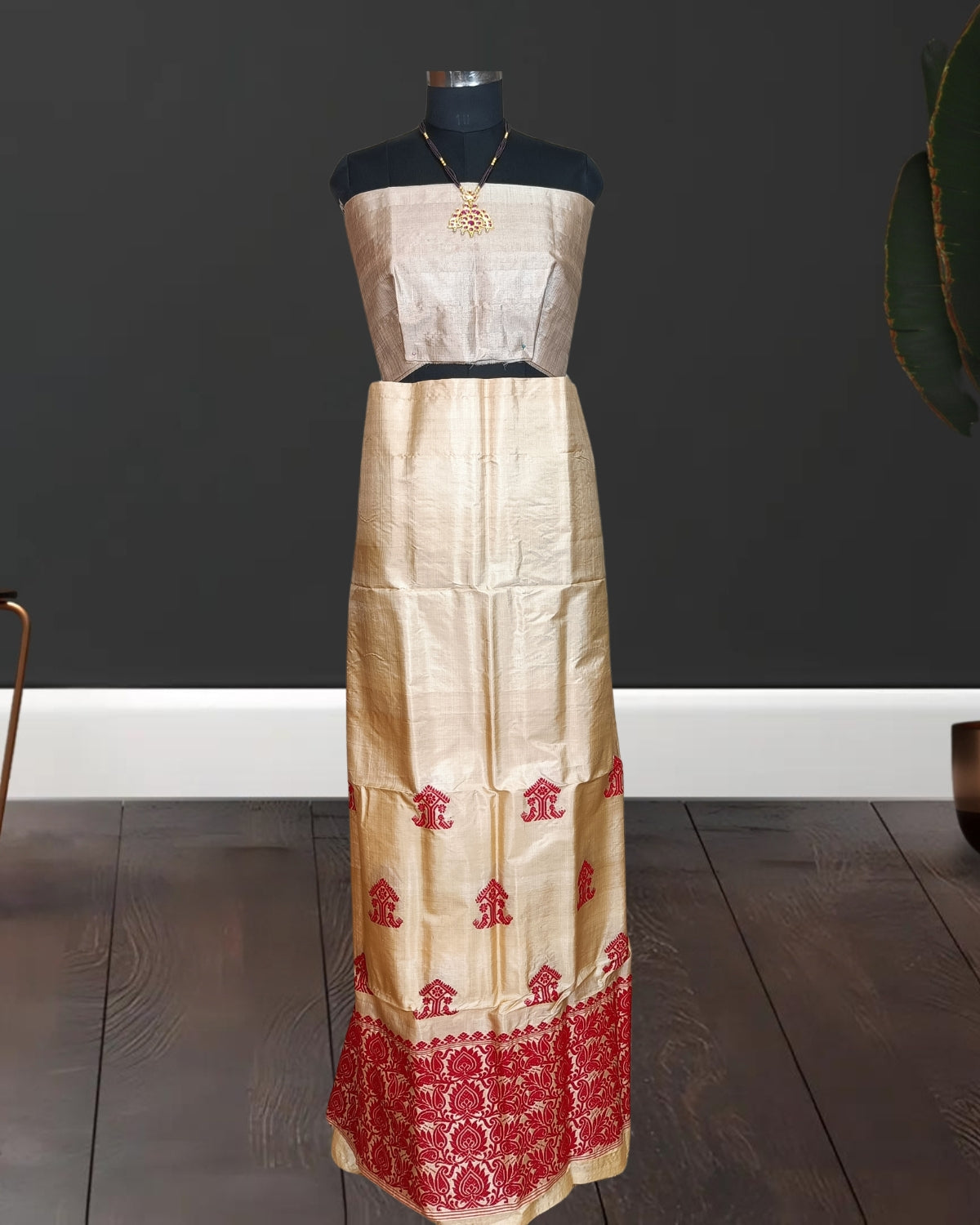 Pure tussar silk mekhela