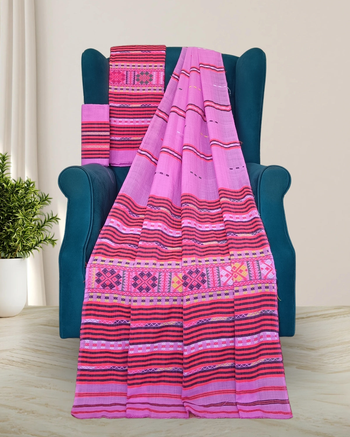 Ribi design Mising mekhela sador