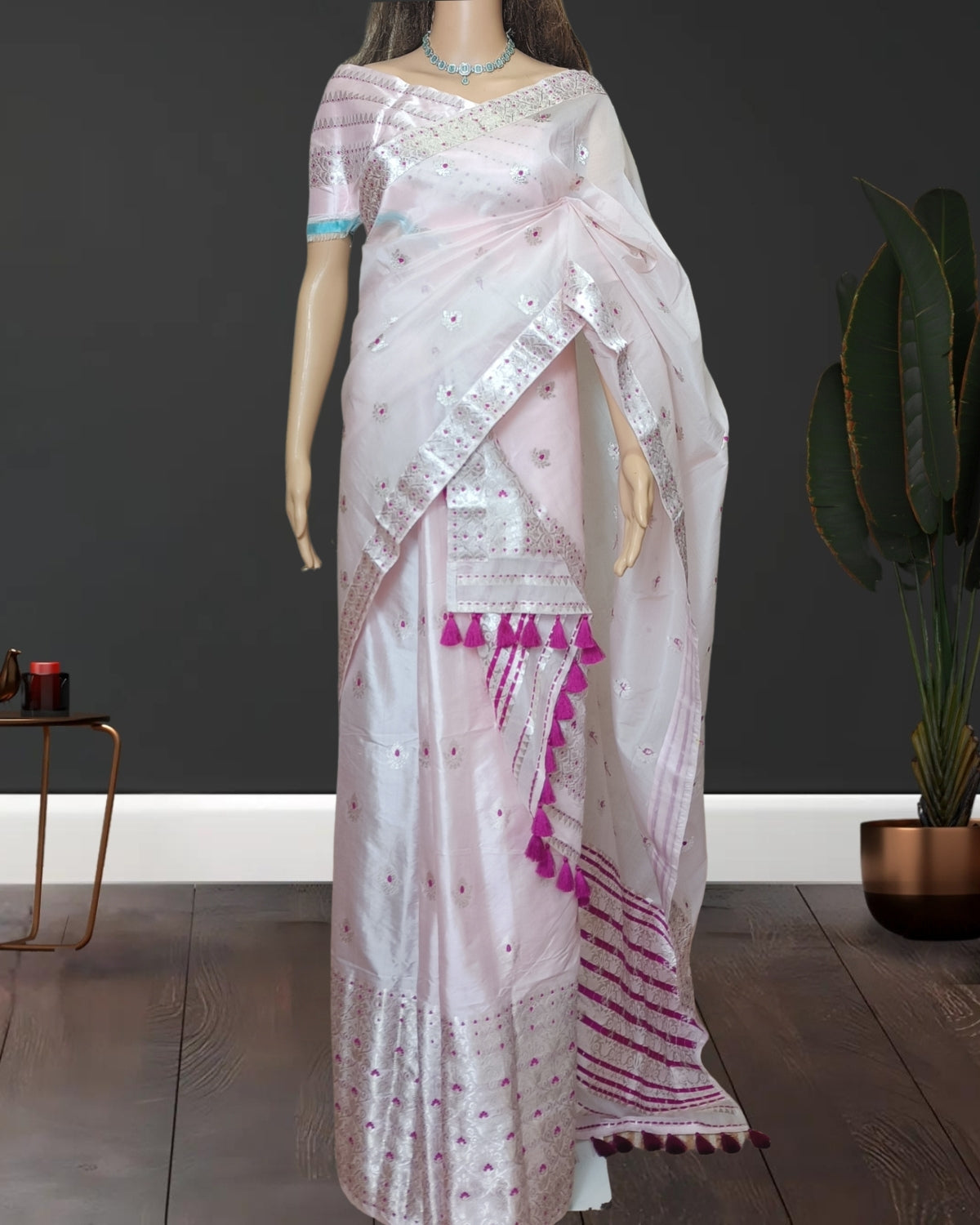 Raw mulberry silk mekhela sador