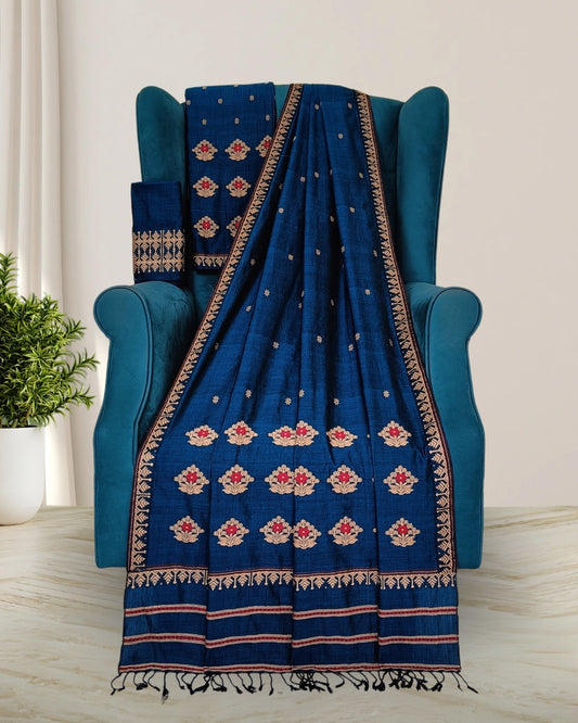 Padmini cotton mekhela sador with designer motifs