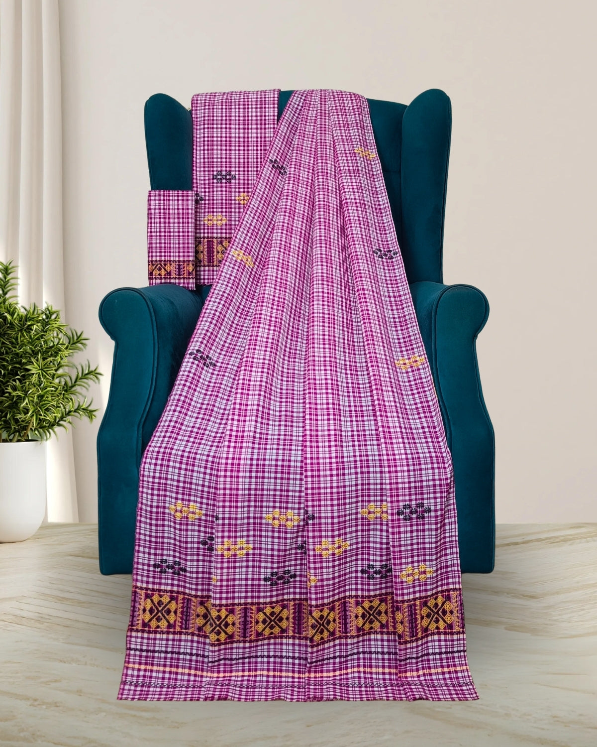 Pajok design Mising mekhela sador