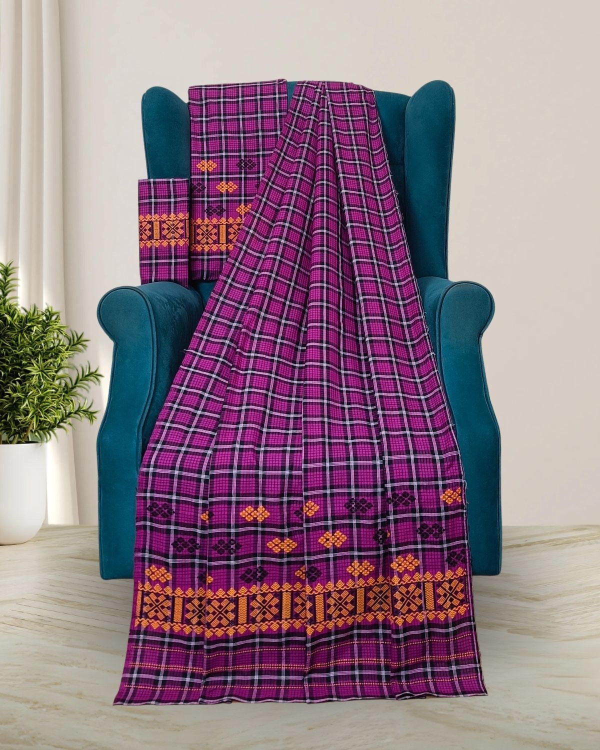 Pajok design Mising mekhela sador