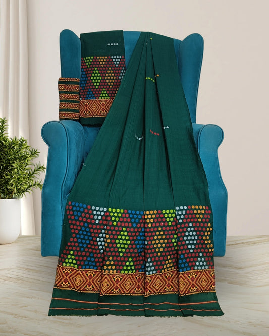 Green padmini cotton Mising mekhela sador