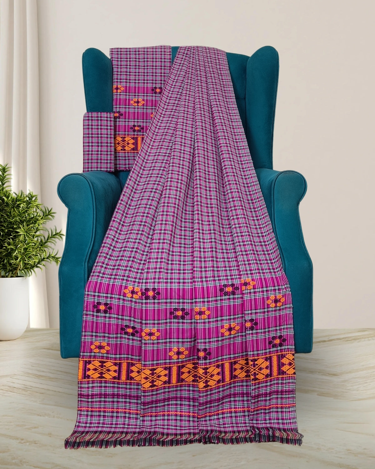 Pajok design Mising mekhela sador