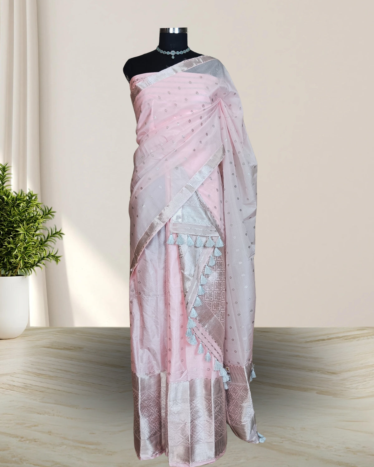 Pure kesapaat mekhela sador - Raw mulberry silk