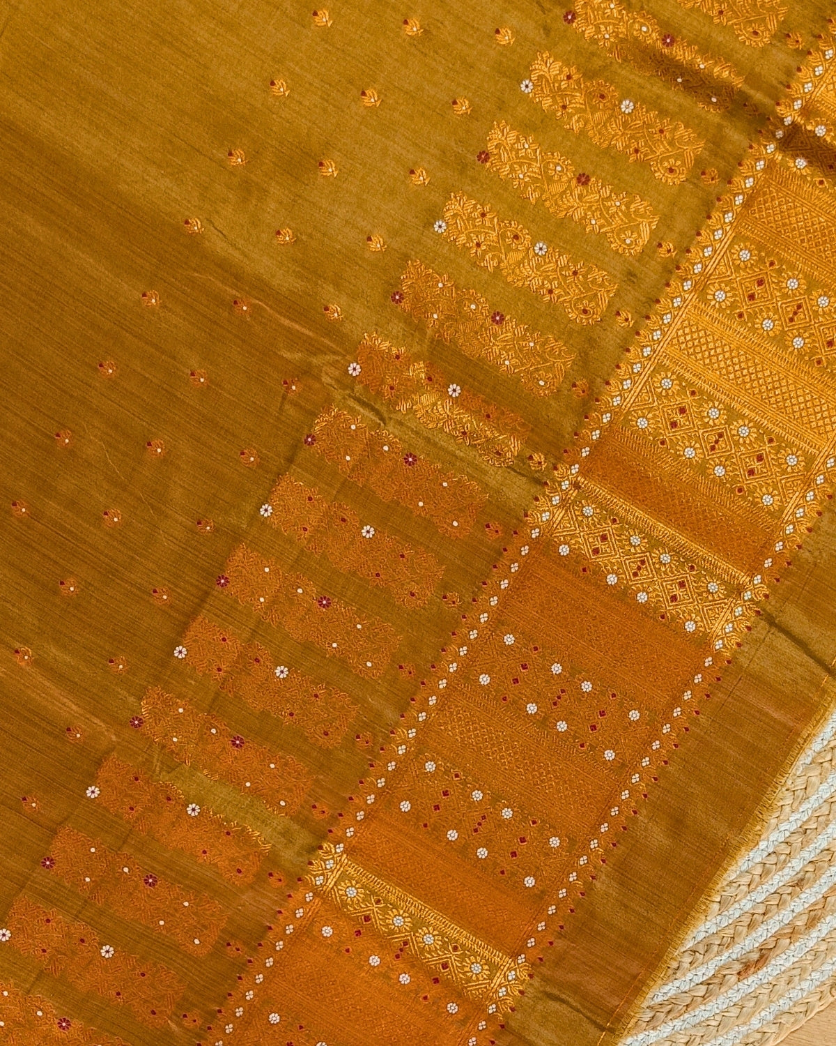 Raw silk mekhela sador