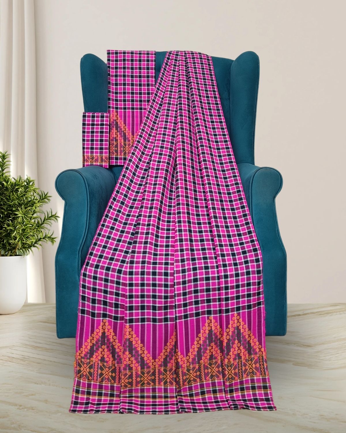 Pajok design Mising mekhela sador