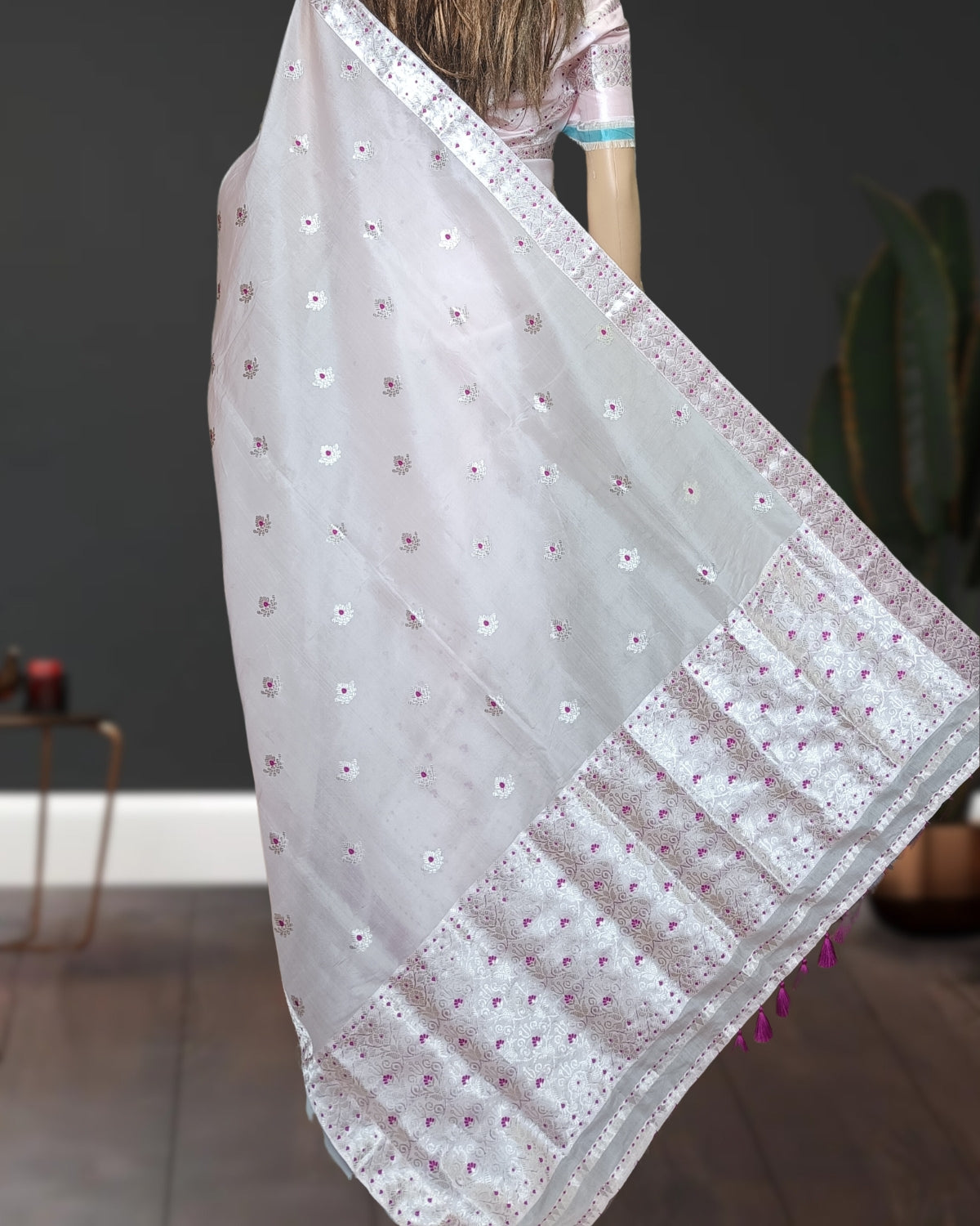 Raw mulberry silk mekhela sador