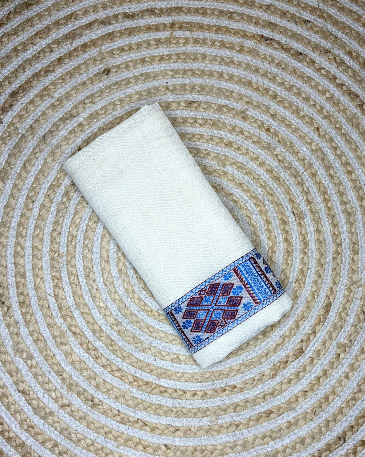 Semi nuni Mising mekhela sador- White