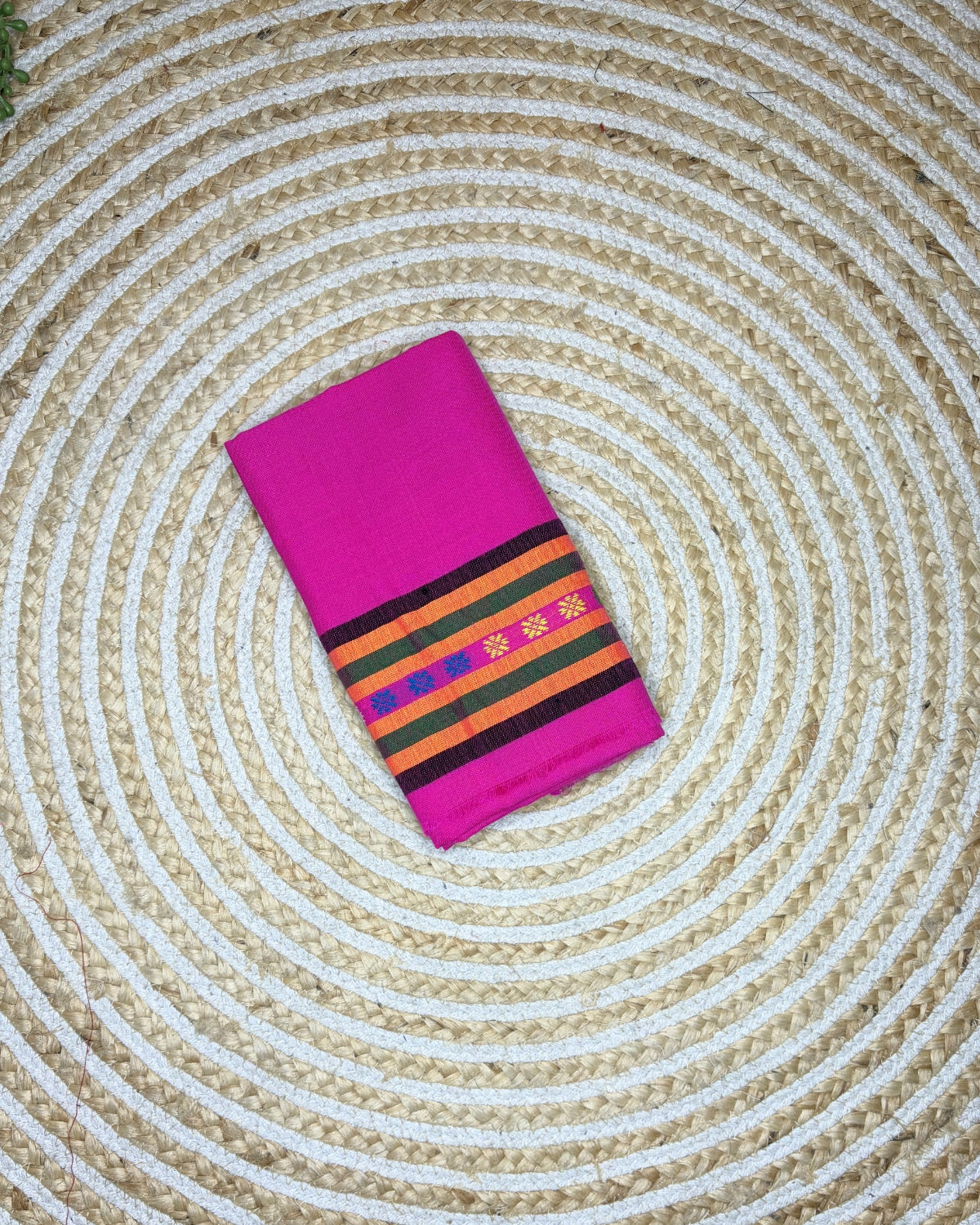 Ribi design Mising mekhela sador -Pink