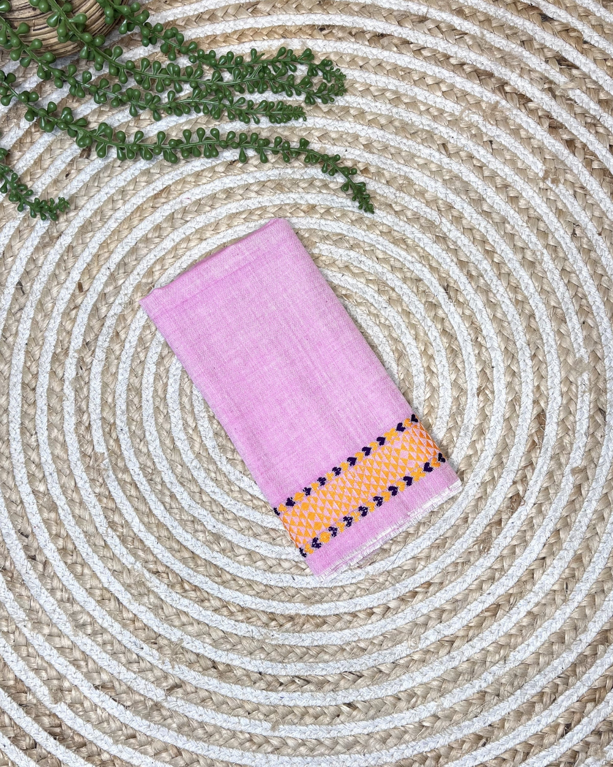 Pink padmini cotton mekhela sador with designer motifs