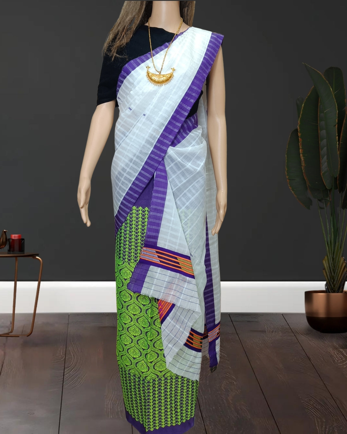 Semi nuni single sador - White