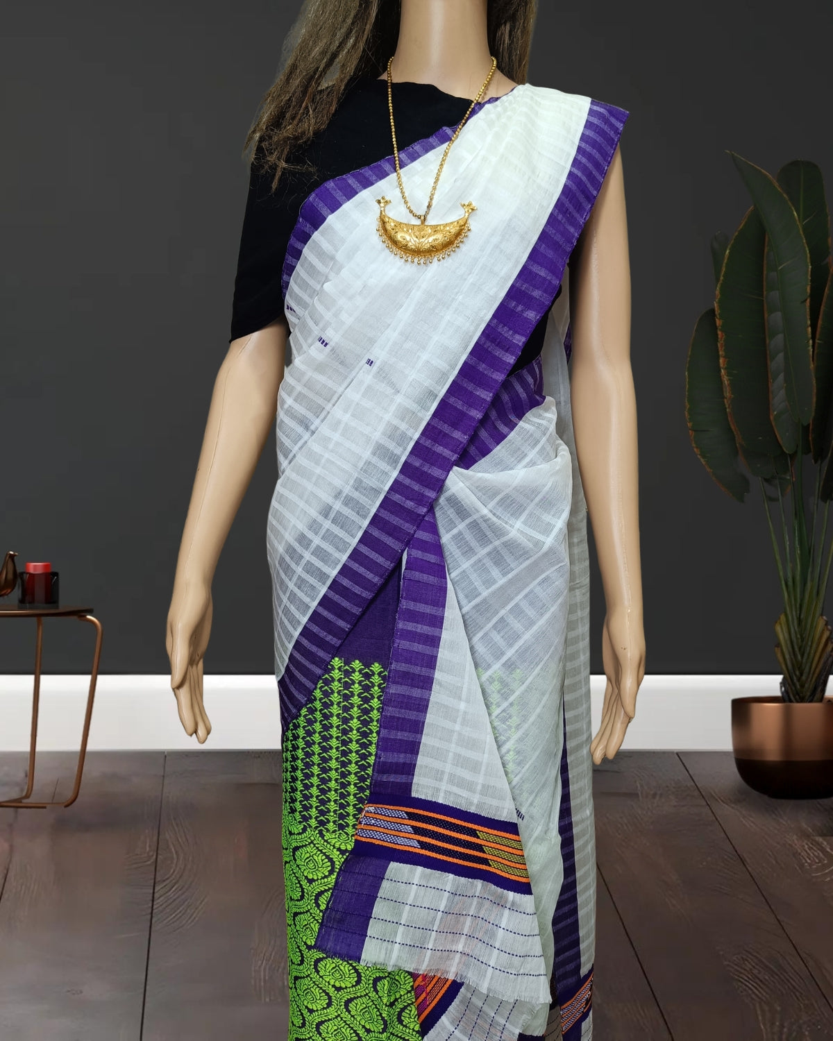 Semi nuni single sador - White