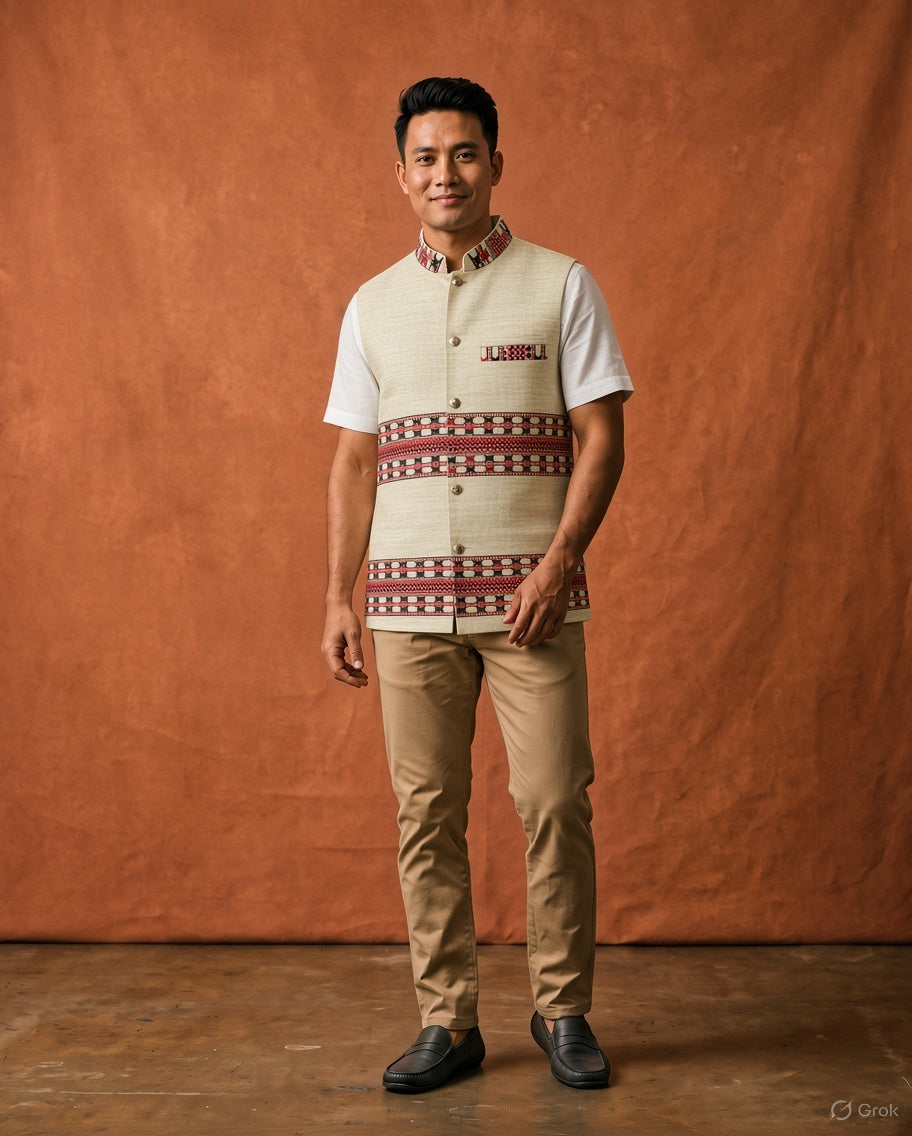 Eri cotton Mibu galuk - Mising tribal waist coat