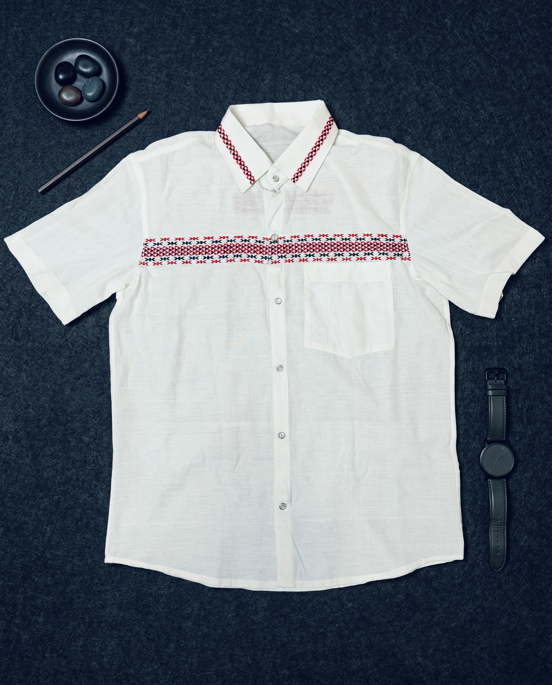 Handloom cotton shirt - White