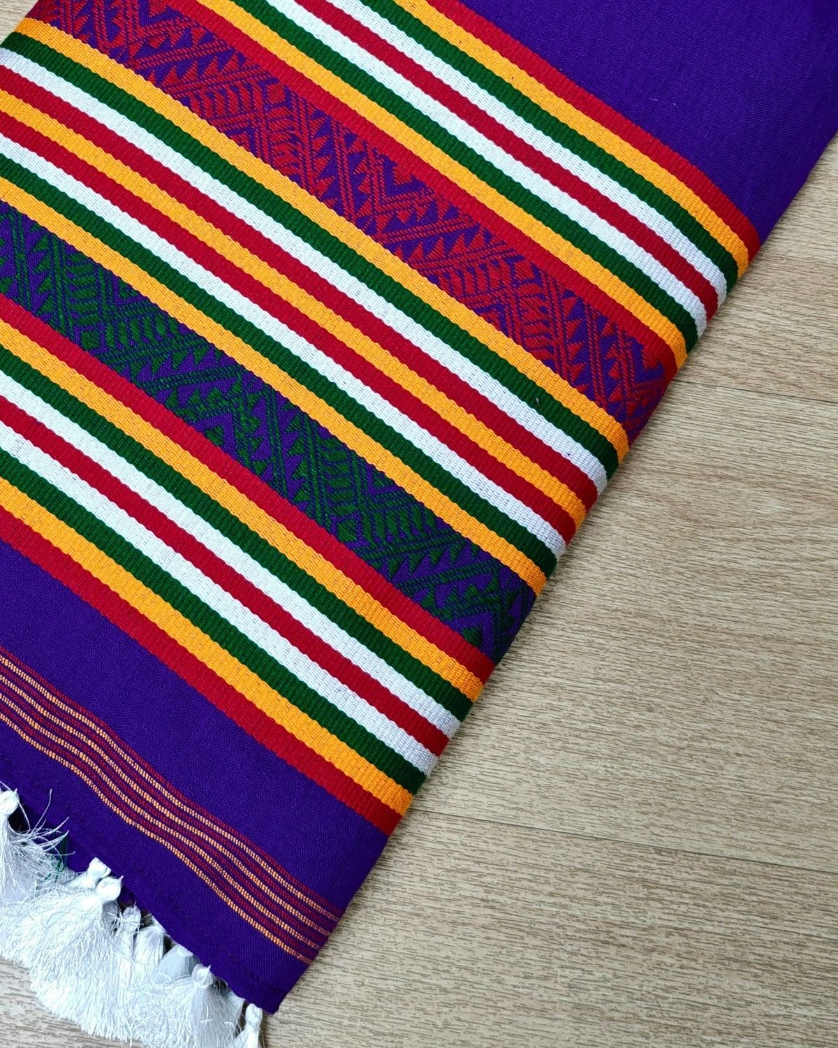 Ribi design Mising mekhela sador - Purple